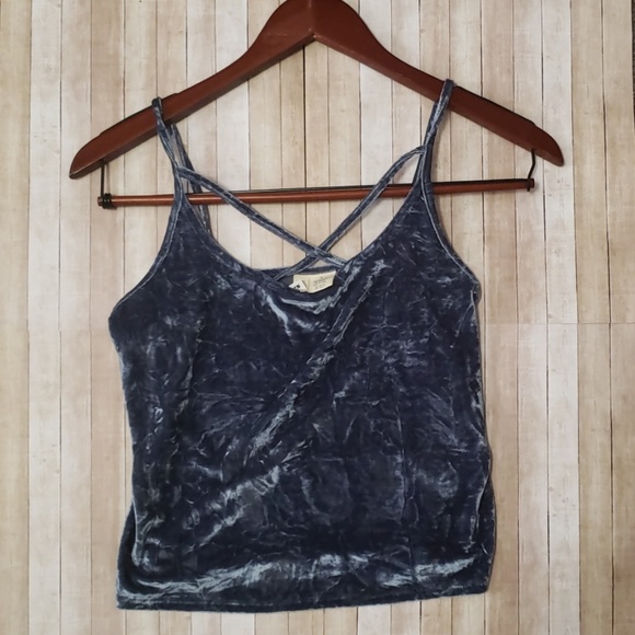 Tops - NWT SKY and SPARROW velvet cross front Cami